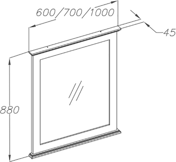 Изображение товара Зеркало Opadiris Палермо 60 / 00-00006725 (светлый орех)