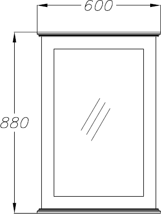 Изображение товара Зеркало Opadiris Палермо 60 / 00-00006725 (светлый орех)
