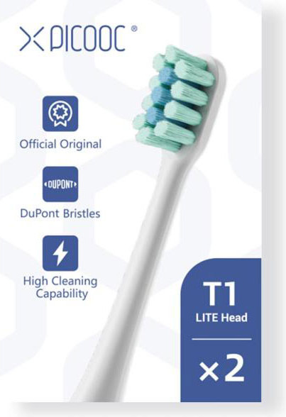 Изображение товара Набор насадок для зубной щетки Picooc T1 Lite (2шт, белый)