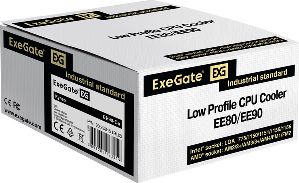 Изображение товара Кулер для процессора ExeGate EE90-Cu (EX286151RUS)