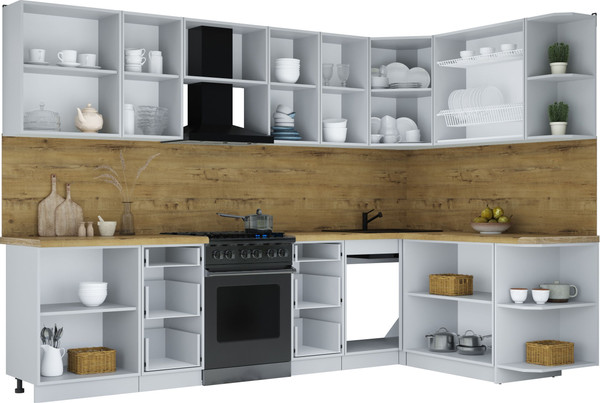 Изображение товара Кухонный гарнитур Интерлиния Мила Шато 1.7x3.0 PR (мята/керамика/опал светлый)