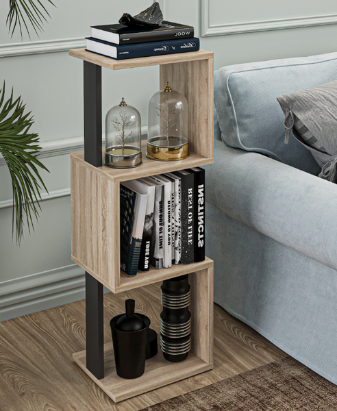 Изображение товара Стеллаж Макс Стайл СН-3 (дуб/черный)