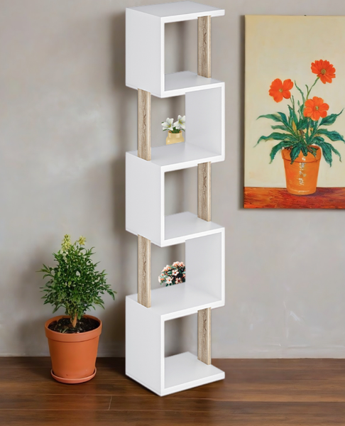 Изображение товара Стеллаж Макс Стайл СН-5 (белый/дуб)