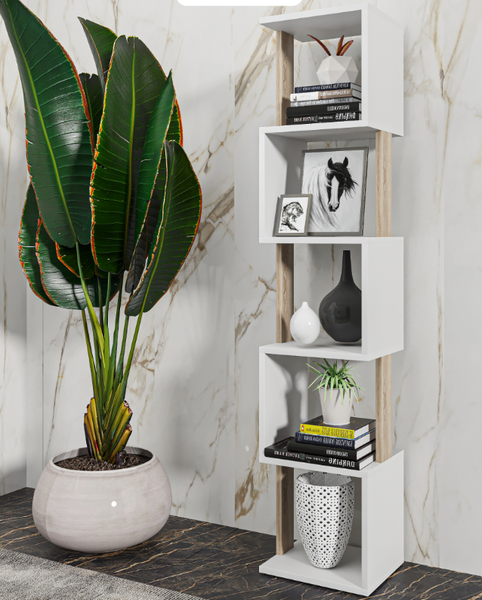 Изображение товара Стеллаж Макс Стайл СН-5 (белый/дуб)