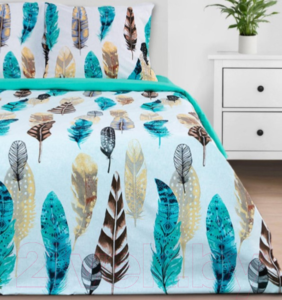 Изображение товара Комплект постельного белья Этель Перья / 2759794