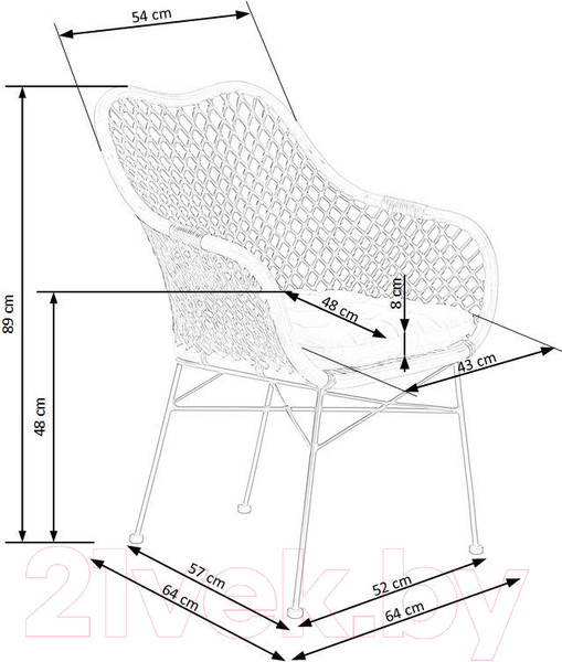 Изображение товара Стул Halmar K336 (темно-коричневый)