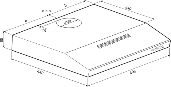 Изображение товара Вытяжка плоская Krona Jillian 500 PB / КА-00008955 (белый)
