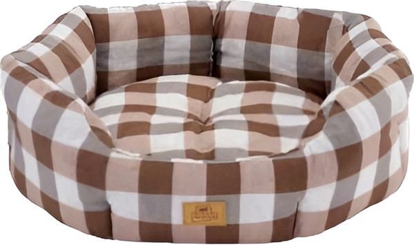 Изображение товара Лежанка для животных Ferplast Domino 60 / 82249099 (коричневая клетка)