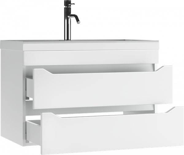 Изображение товара Тумба под умывальник Айсберг Bazis 80 Ева В2 DA5917T (с двумя ящиками)