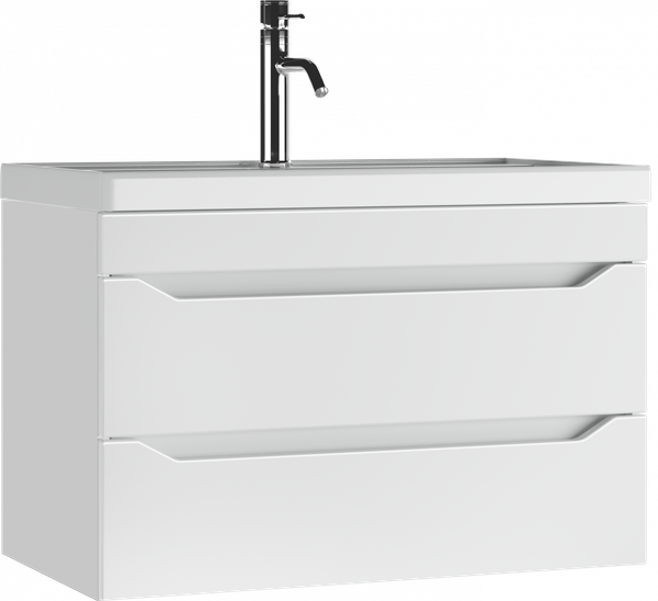 Изображение товара Тумба под умывальник Айсберг Bazis 80 Ева В2 DA5917T (с двумя ящиками)