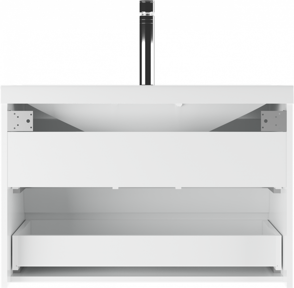Изображение товара Тумба под умывальник Айсберг Bazis 80 Ева В2 DA5917T (с двумя ящиками)