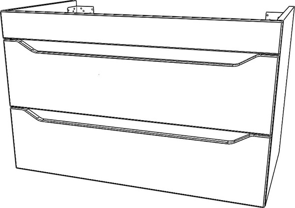 Изображение товара Тумба под умывальник Айсберг Bazis 80 Ева В2 DA5917T (с двумя ящиками)