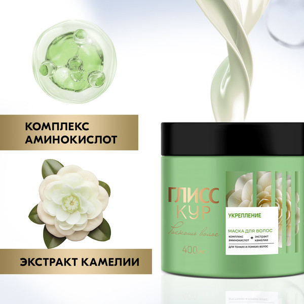 Изображение товара Маска для волос Глисс Кур Роскошь волос Укрепление (400мл)