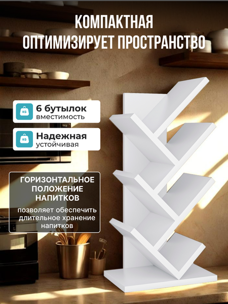 Изображение товара Подставка для бутылок Макс Стайл БТ-600 (белый)