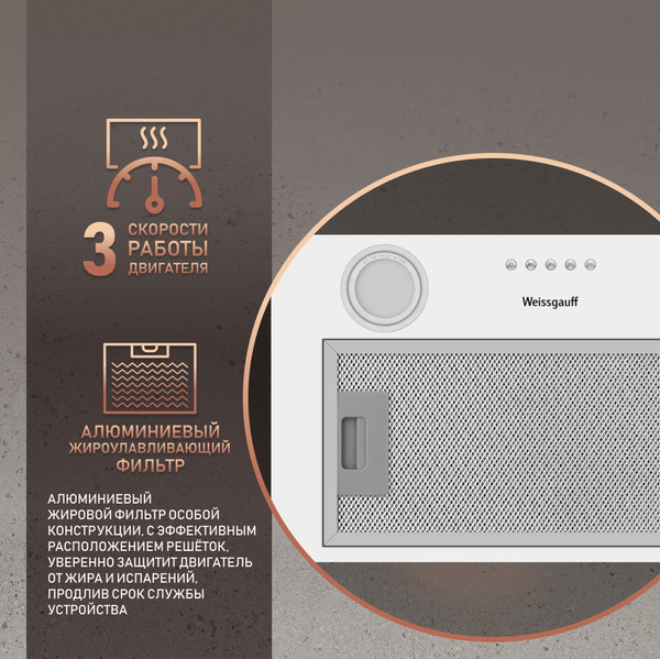 Изображение товара Вытяжка скрытая Weissgauff Box 452 White