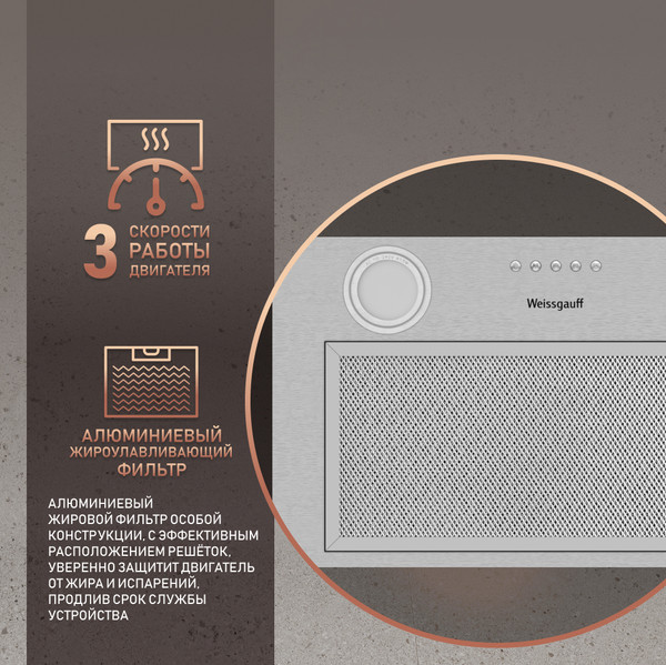 Изображение товара Вытяжка скрытая Weissgauff Box 455 Inox