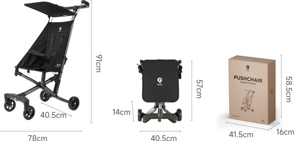 Изображение товара Детская прогулочная коляска QPlay T18-4 (черный)