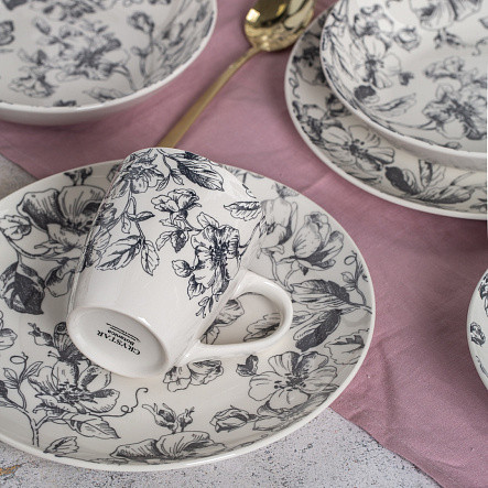 Изображение товара Тарелка столовая глубокая Crystar Botanica CND013 (серый)