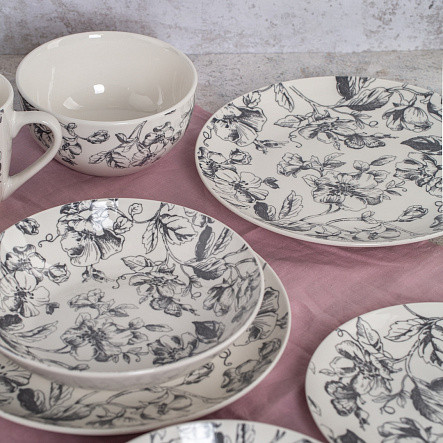 Изображение товара Тарелка столовая глубокая Crystar Botanica CND013 (серый)