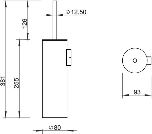 Изображение товара Ершик для унитаза Whitecross Ergo ER2272BL (черный матовый)