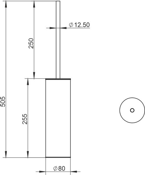 Изображение товара Ершик для унитаза Whitecross Ergo ER2276NIB (брашированный никель)