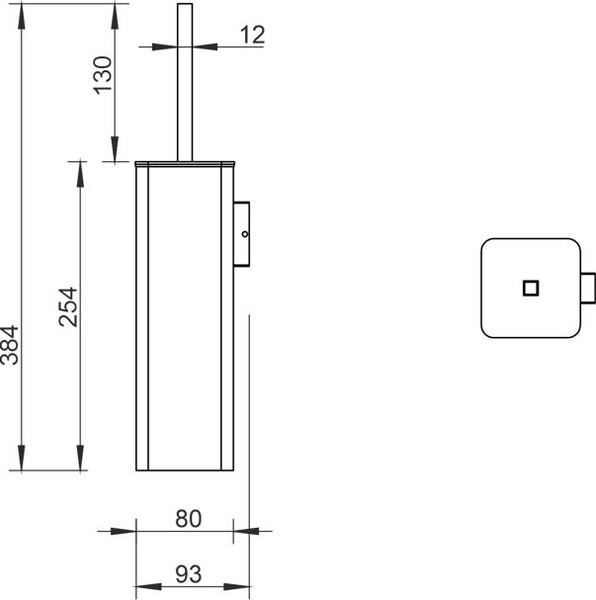 Изображение товара Ершик для унитаза Whitecross Cubo CU2472GLB (брашированное золото)