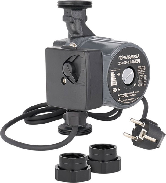 Изображение товара Циркуляционный насос Varmega 25/60-180 Pro / VMCP02-25601802 (с гайками и кабелем)
