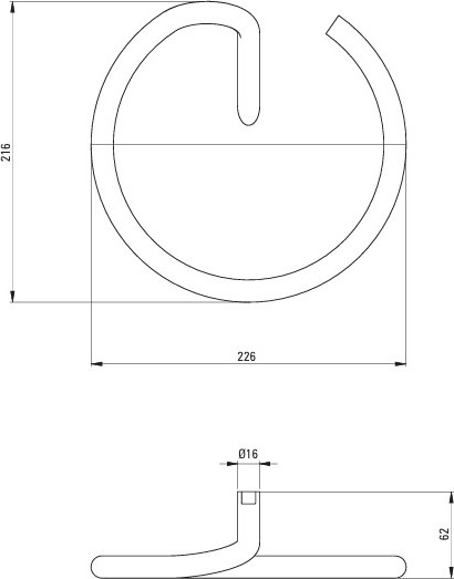 Изображение товара Кольцо для полотенца Deante Silia Titanium ADI D611