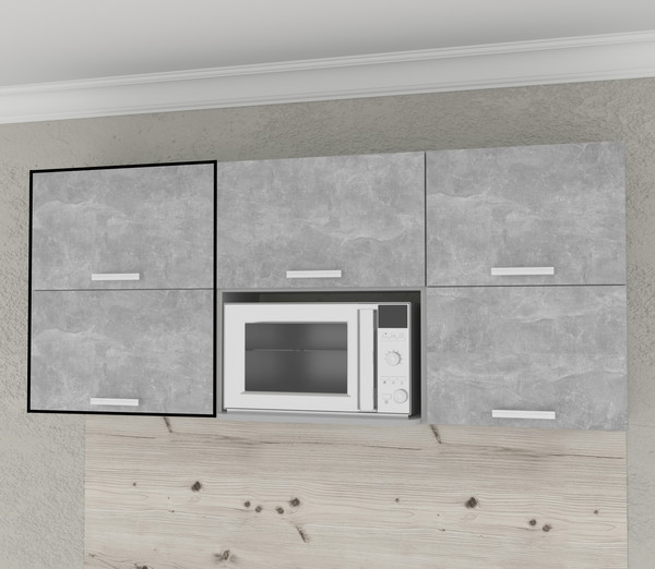 Изображение товара Шкаф навесной для кухни Интерлиния Компо ВШС50-720-2дг (бетон портленд)