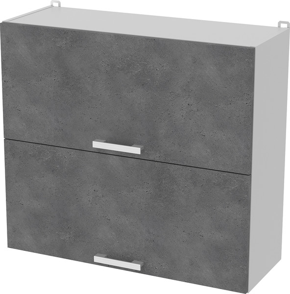 Изображение товара Шкаф навесной для кухни Интерлиния Компо ВШС80-720-2дг (бетон портленд)