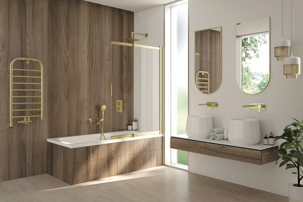 Изображение товара Стеклянная шторка для ванны Deante Prizma KTJ R73R