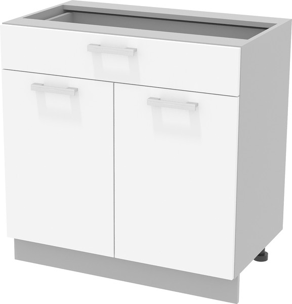 Изображение товара Шкаф-стол кухонный Интерлиния Компо НШ80рш1 (белый платинум)