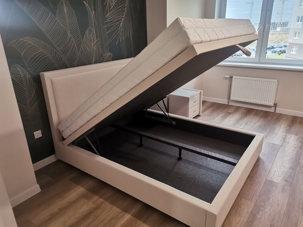 Изображение товара Двуспальная кровать Elmax Альба 120x200 с ПМ Газ-лифт Континентальная рама (Glory 14)