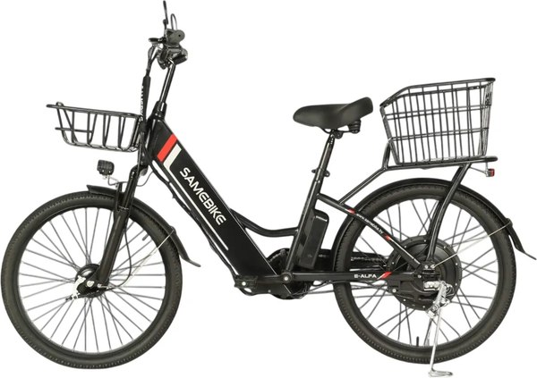 Изображение товара Электровелосипед Samebike Е-Alfa New со стальной рамой SB-E-ALFA350-36/10 (черный)