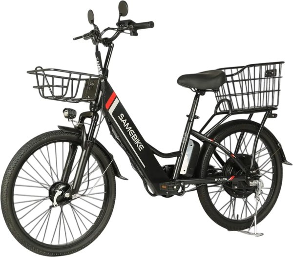Изображение товара Электровелосипед Samebike Е-Alfa New со стальной рамой SB-E-ALFA350-36/10 (черный)