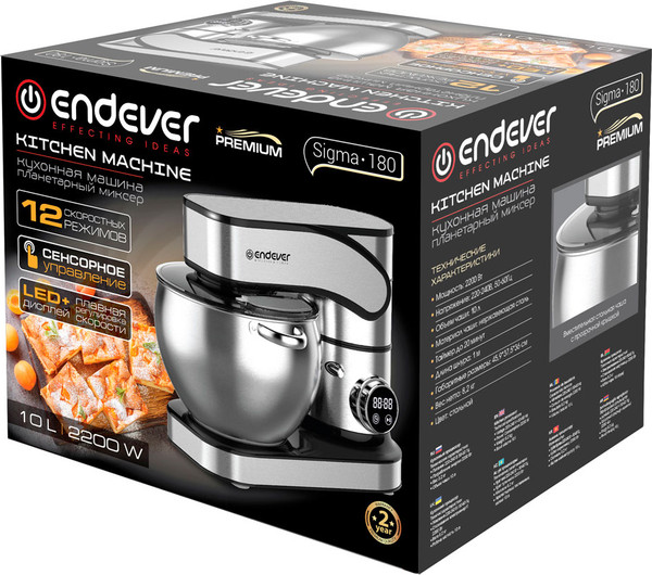 Изображение товара Миксер стационарный Endever Sigma-180 (стальной)