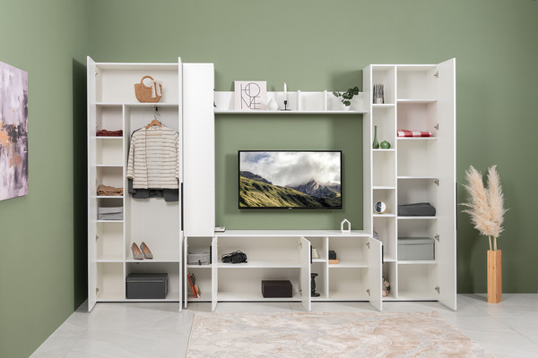 Изображение товара Стеллаж Mobi Эйр 16.323  (белый PE шагрень)