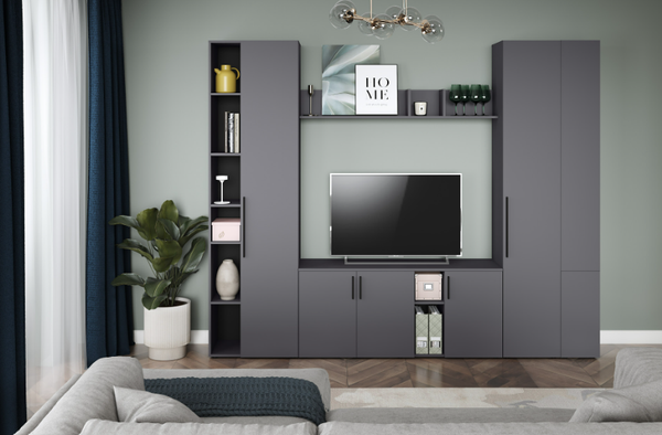 Изображение товара Шкаф-пенал Mobi Эйр 16.324.01 (серый графит 0162 РЕ)