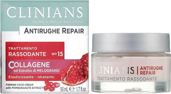 Изображение товара Крем для лица Clinians Antirughe Repair Подтягивающий и защитный SPF15 (50мл)