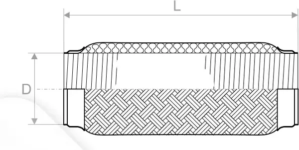 Изображение товара Гофра глушителя Autopartner 55x100VW