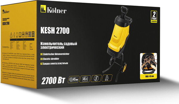 Изображение товара Садовый измельчитель электрический Kolner KESH 2700