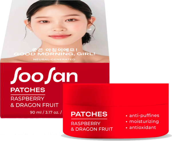 Изображение товара Патчи под глаза Soosan Patches with Raspberry & Dragon Fruit (84г)
