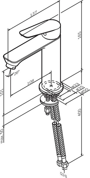 Изображение товара Смеситель AM.PM Crave F9C02100