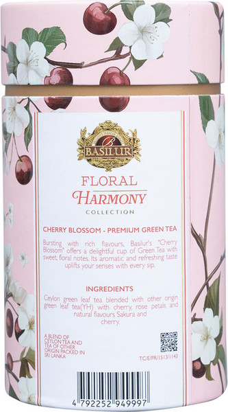 Изображение товара Чай листовой Basilur Цветочная гармония Цветущая вишня (75г)