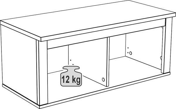 Изображение товара Полка-ячейка Mio Tesoro Сага навесная 2 секции (серый)
