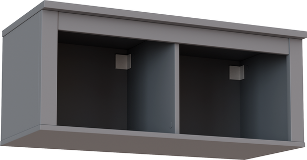 Изображение товара Полка-ячейка Mio Tesoro Сага навесная 2 секции (серый)