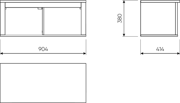 Изображение товара Полка-ячейка Mio Tesoro Сага навесная 2 секции (серый)