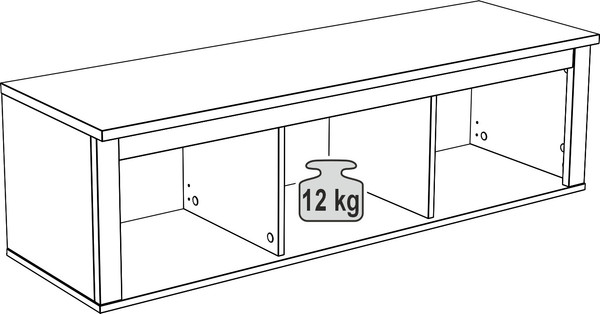 Изображение товара Полка-ячейка Mio Tesoro Сага навесная 3 секции (серый)