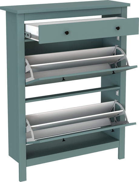 Изображение товара Тумба для обуви Mio Tesoro Сага 92x122 (темно-бирюзовый)