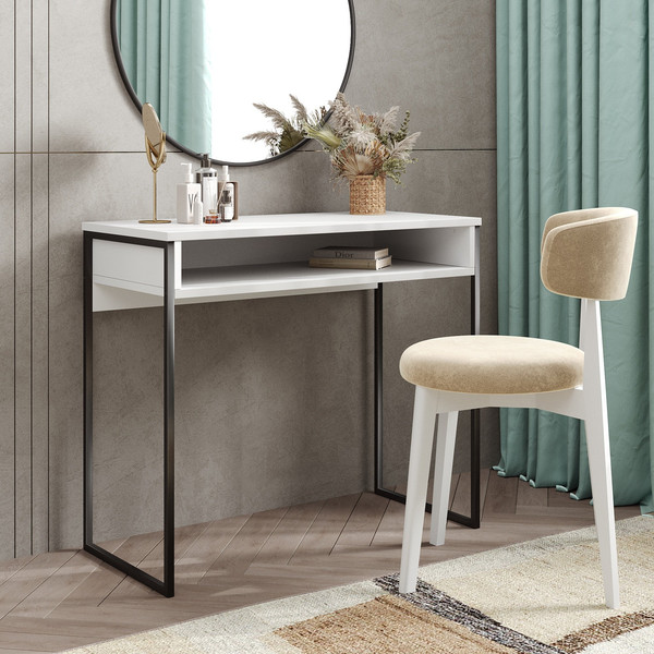 Изображение товара Консольный столик Soma СПМ-4-METAL (белый/черный)